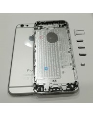 BACK COVER SCOCCA POSTERIORE TELAIO PORTA SIM TASTI IPHONE 6 SILVER BIANCO
