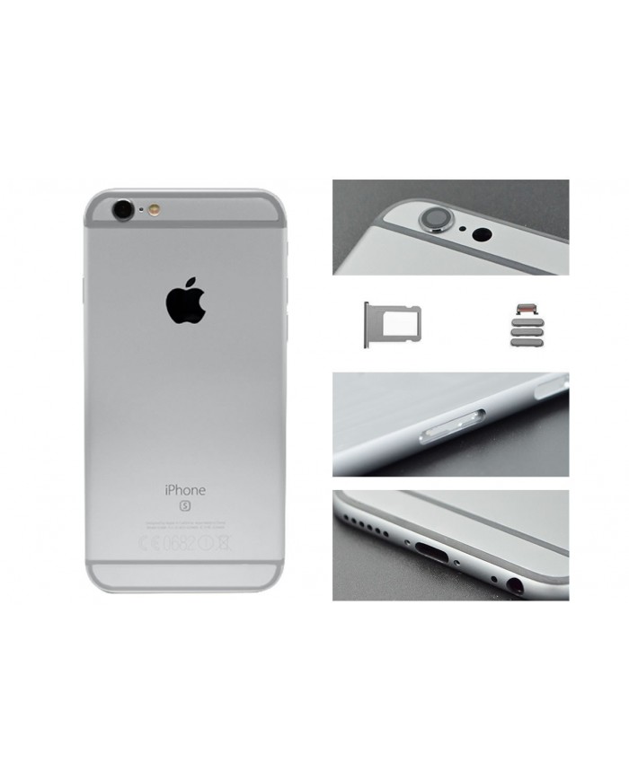 BACK COVER SCOCCA POSTERIORE TELAIO IPHONE 6S SILVER BIANCO ARGENTO