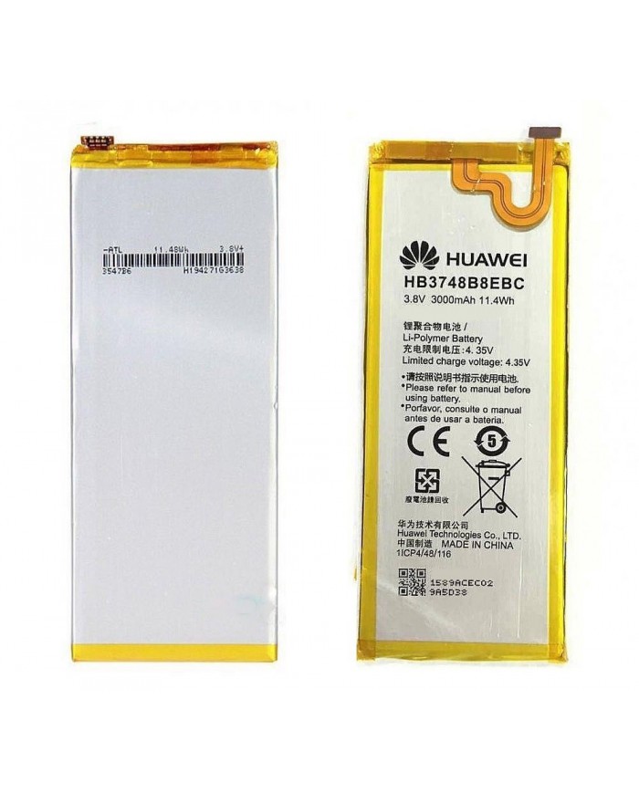 BATTERIA HUAWEI HB3748B8EBC per Ascend G7 3000 mAh sostituisce originale