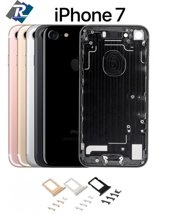 BACK COVER SCOCCA POSTERIORE TELAIO IPHONE 7 Jet Black Nero