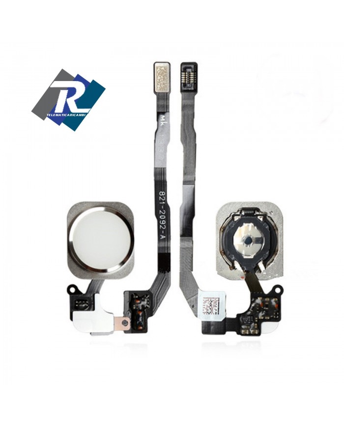 FLEX FLAT TASTO HOME COMPLETO BIANCO PER IPHONE 5S 5 S NO FUNZIONE IMPRONTA