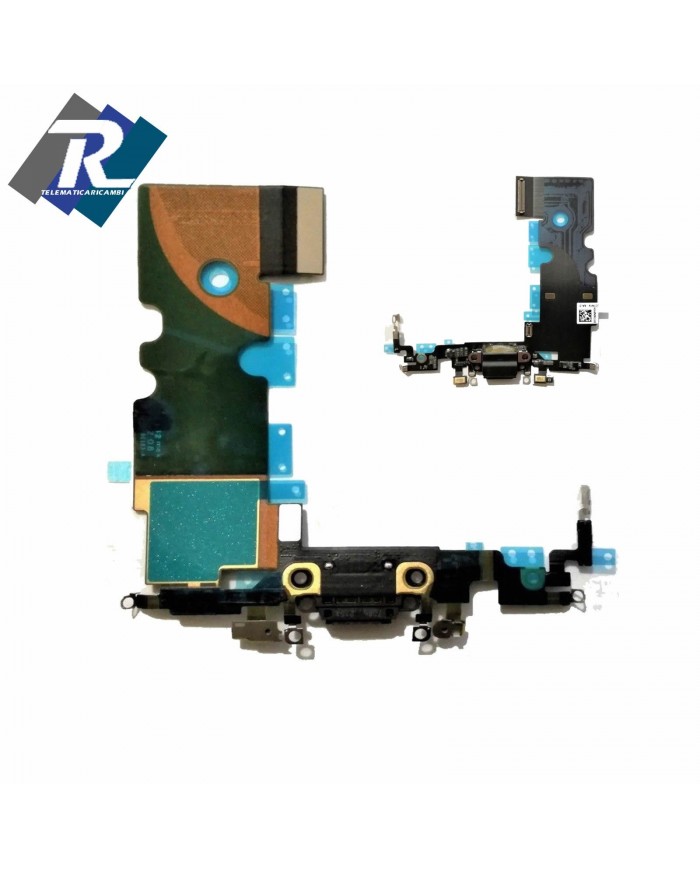 Flex Flat Dock Connettore Ricarica Microfono Dati Antenna iPhone 8 8G Nero