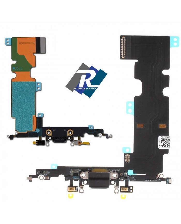 Flex Flat Dock Connettore Ricarica Microfono Dati Antenna iPhone 8 plus Nero