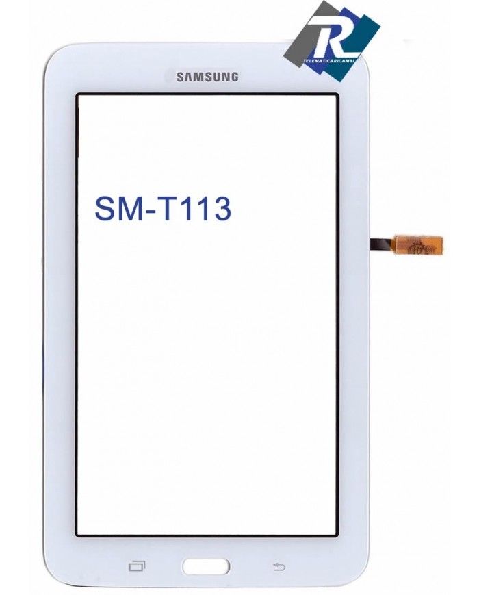 TOUCH SCREEN VETRO SAMSUNG Galaxy Tab 3 Lite Wi-Fi SM-T113 BIANCO BIADESIVO
