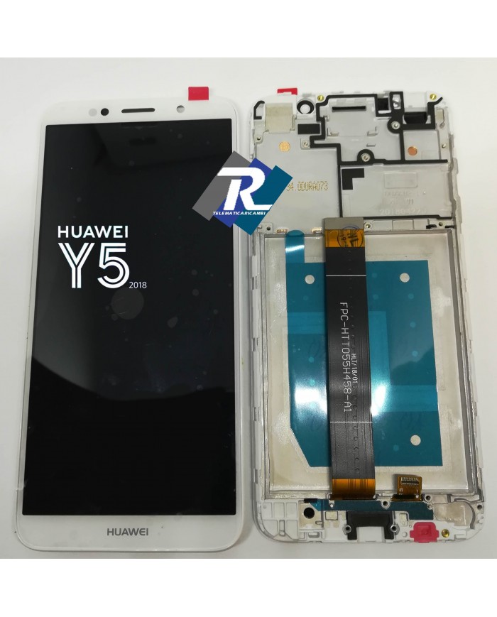 TOUCH lcd DISPLAY Huawei Y5 2018 DRA-L01 L02 L22 L23 BIANCO + FRAME