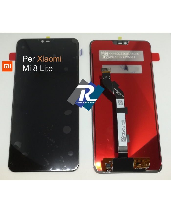 TOUCH SCREEN VETRO LCD DISPLAY PER XIAOMI Mi 8 LITE M1808D2TG NERO No Frame