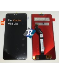 TOUCH SCREEN VETRO LCD DISPLAY PER XIAOMI Mi 8 LITE M1808D2TG NERO No Frame