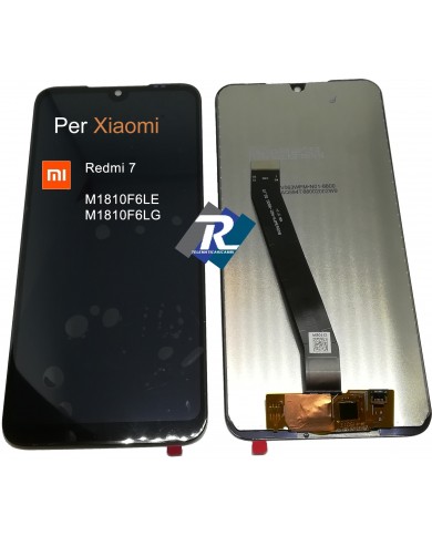 TOUCH SCREEN VETRO LCD DISPLAY PER XIAOMI REDMI 7 M1810F6LE M1810F6LG NERO