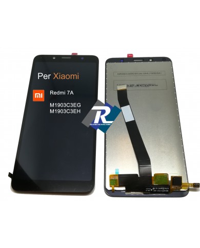 TOUCH SCREEN VETRO LCD DISPLAY PER REDMI 7A M1903C3EG M1903C3EH NERO NO FRAME