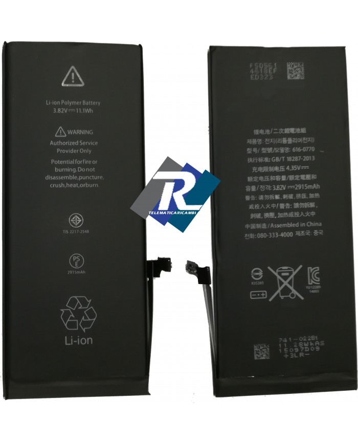Batteria per Apple iPhone 6 plus 6+ 2915 mAh sostituisce originale