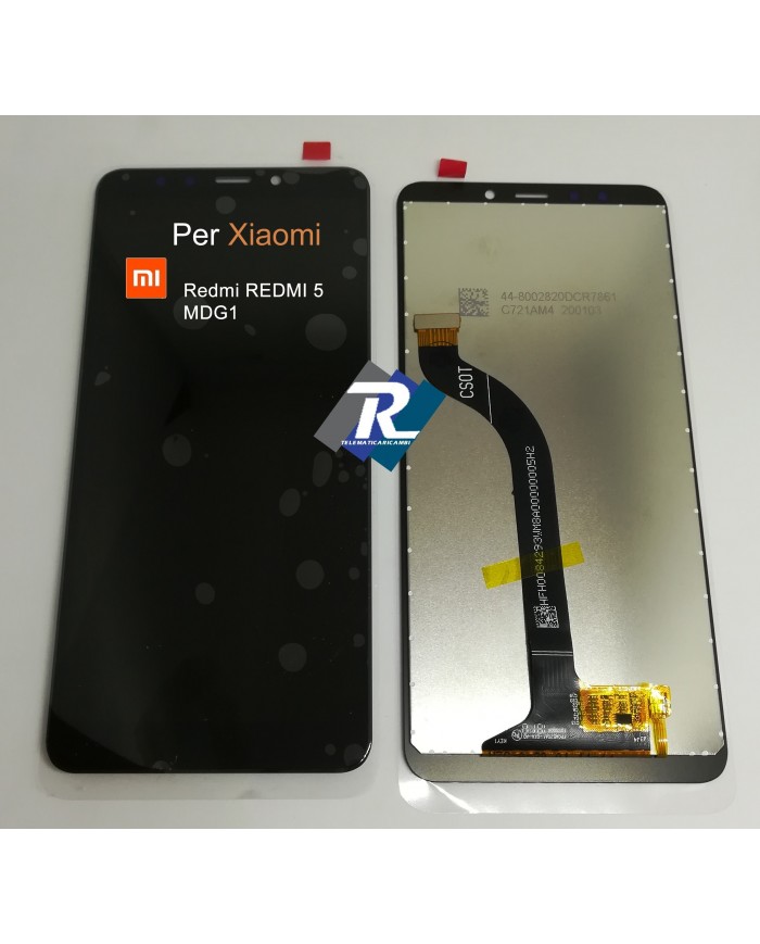 TOUCH SCREEN VETRO LCD DISPLAY PER XIAOMI REDMI 5 MDG1 NERO