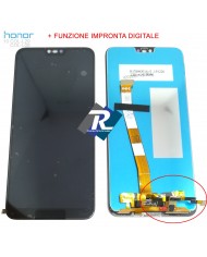 TOUCH LCD DISPLAY HUAWEI Honor 10 COL-L29 L09 Nero + FINGERPRINT Impronta Digitale