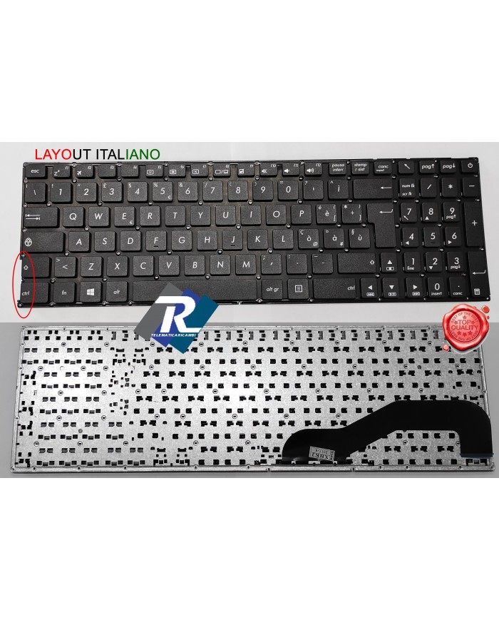 TASTIERA ASUS X540 X540L X540LA X540LJ X540SA X540SC X540YA Italiana nera
