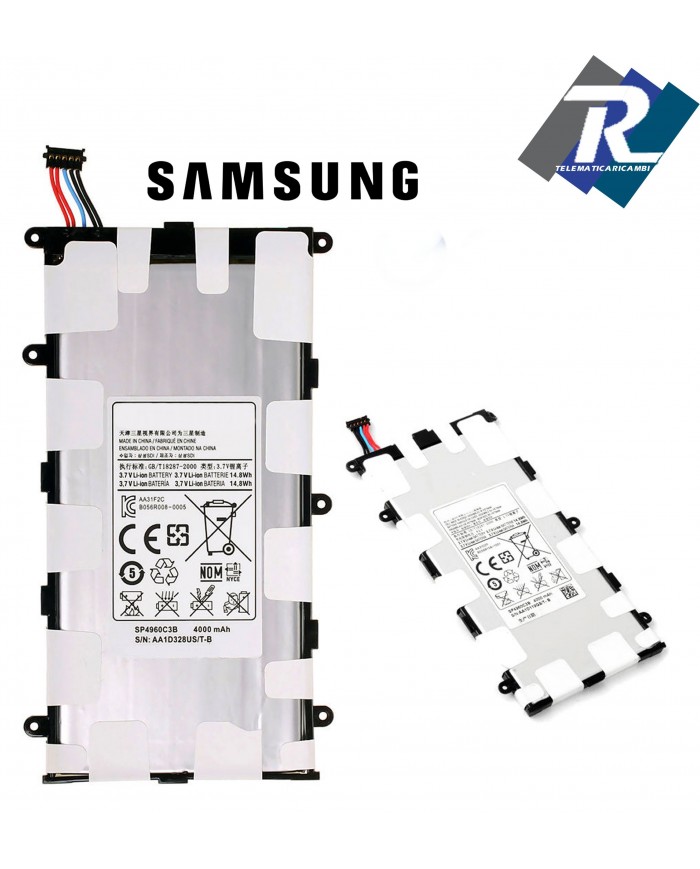 BATTERIA SAMSUNG SP4960C3B Tab 2 7.0 GT-P3100 GT-P3110 GT-P6200 SOSTITUISCE ORIGINALE