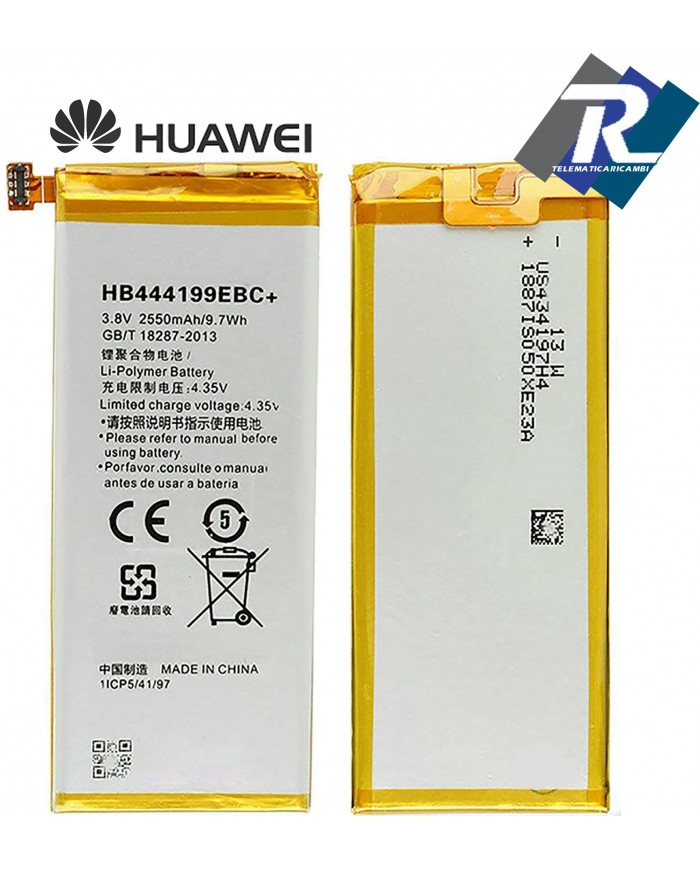 BATTERIA HUAWEI HB444199EBC+ per Honor 4C G play mini 2550 mAh Sostituisce Originale