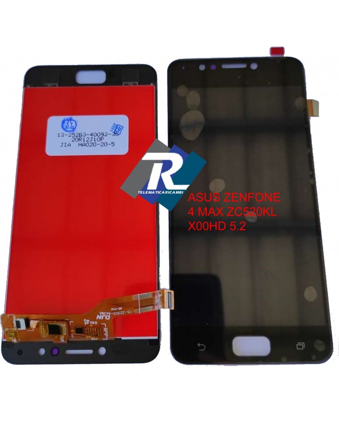 LCD DISPLAY ASUS ZENFONE 4 MAX ZC520KL X00HD NERO 5.2" TOUCH SCREEN VETRO