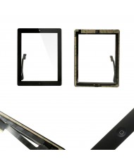 TOUCH SCREEN vetro per Apple iPad 3 Nero A1416 A1430 A1403 + Tasto home adesivi 