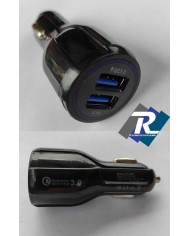 Caricabatteria auto accendisigari 2 porte USB 2.1A per samsung Apple iPhone LG Huawei