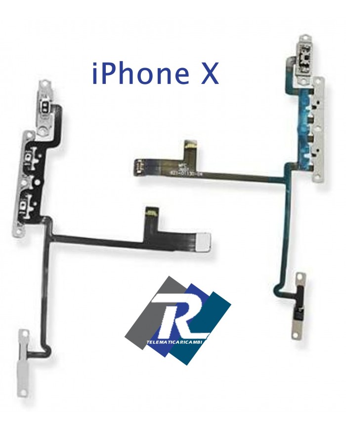 FLEX FLAT TASTI VOLUME APPLE IPHONE X SWITCH TASTO SILENZIOSO MUTO VIBRAZIONE