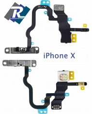 FLEX FLAT POWER TASTO ON OFF ACCENSIONE APPLE IPHONE X FLASH MICROFONO