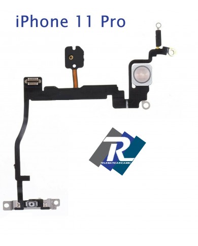 FLEX TASTO ON ACCENSIONE APPLE IPHONE 11 PRO FLASH MICROFONO A2160 A2217 A2215