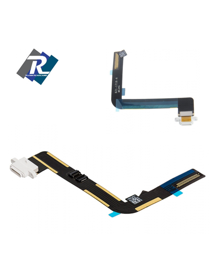 CONNETTORE DI RICARICA IPAD 6 2018 DOCK FLEX FLAT CARICA DATI A1893 A1954 BIANCO