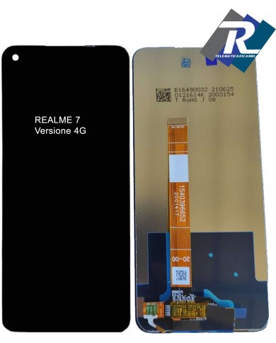 DISPLAY LCD REALME 7 4G RMX2155 TOUCH SCREEN VETRO SCHERMO NERO