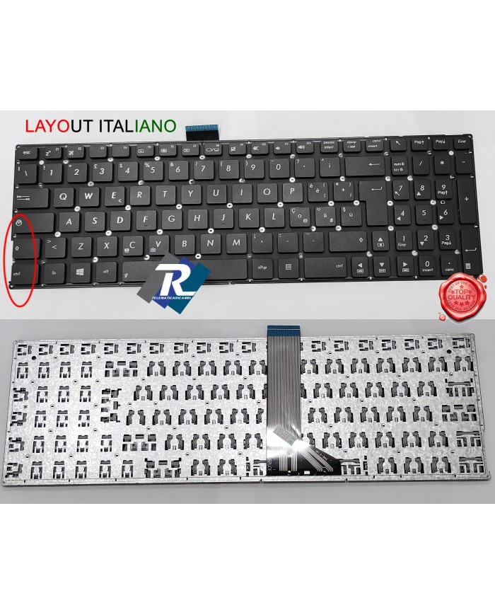 TASTIERA ASUS X553M X553MA K553M K553MA F553M ITALIANA NERA