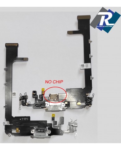 CONNETTORE DI RICARICA APPLE IPHONE 11 PRO MAX MICROFONO DOCK CARICA FLEX BIANCO