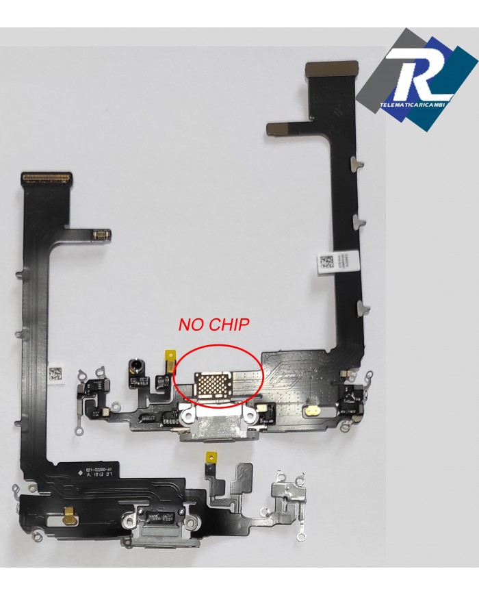 CONNETTORE DI RICARICA APPLE IPHONE 11 PRO MAX MICROFONO DOCK CARICA FLEX BIANCO