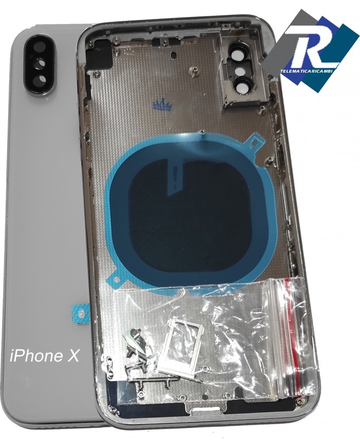 SCOCCA POSTERIORE IPHONE X BACK COVER FRAME TELAIO CHASSIS BIANCO COMPATIBILE