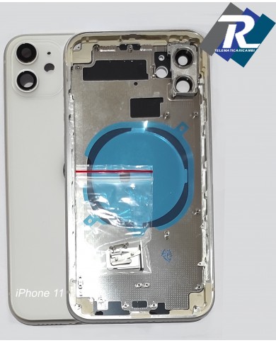 SCOCCA POSTERIORE IPHONE 11 BACK COVER FRAME TELAIO CHASSIS BIANCO COMPATIBILE
