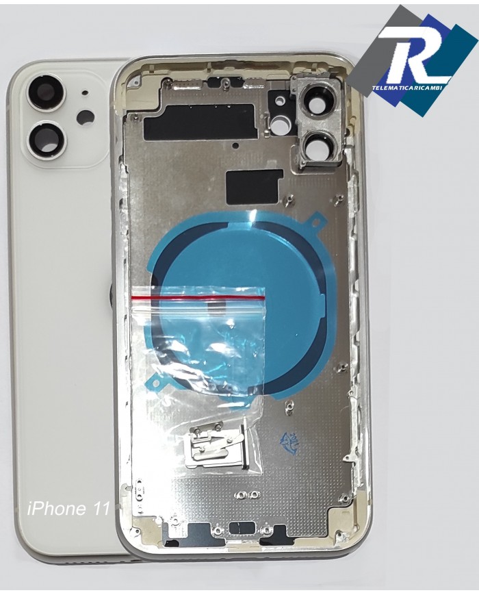 SCOCCA POSTERIORE IPHONE 11 BACK COVER FRAME TELAIO CHASSIS BIANCO COMPATIBILE