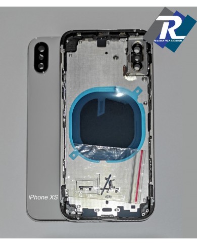 SCOCCA POSTERIORE IPHONE XS BACK COVER FRAME TELAIO CHASSIS BIANCO COMPATIBILE