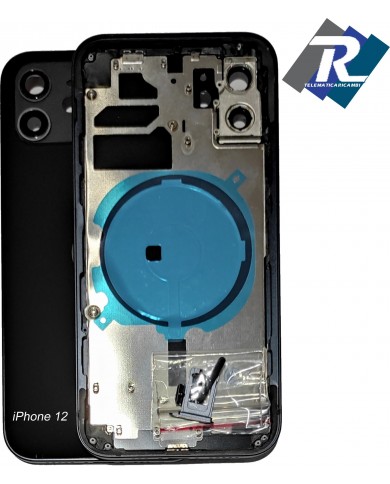 SCOCCA POSTERIORE IPHONE 12 BACK COVER FRAME TELAIO CHASSIS NERO COMPATIBILE