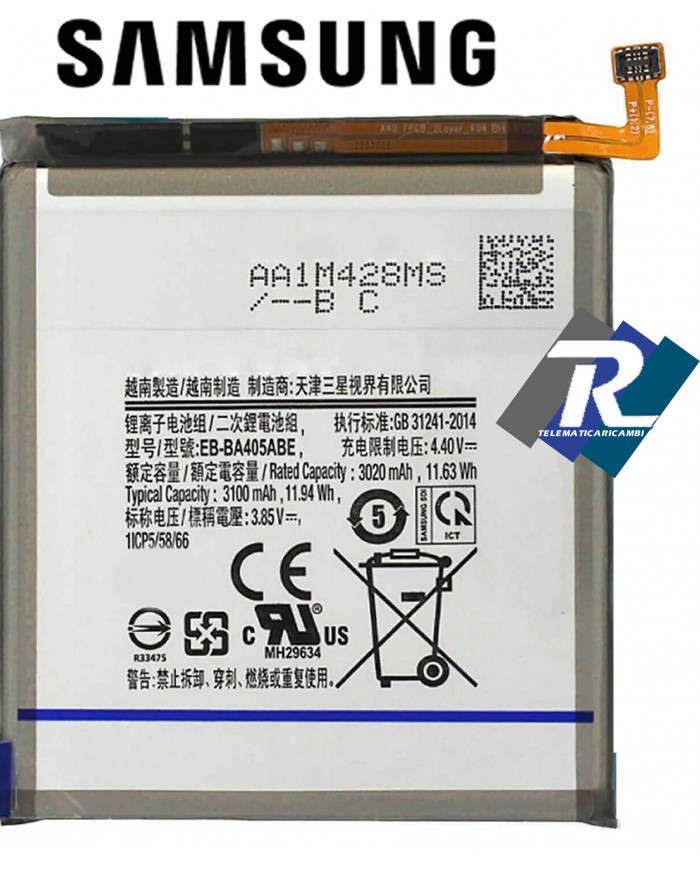 BATTERIA PER SAMSUNG GALAXY A40 SM-A405 EB-BA405ABE sostituisce originale