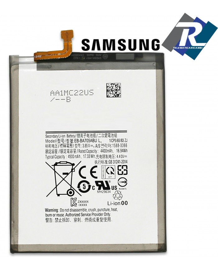 BATTERIA PER SAMSUNG GALAXY A70 SM-705 A70S SM-707 EB-BA705ABU Sost.originale