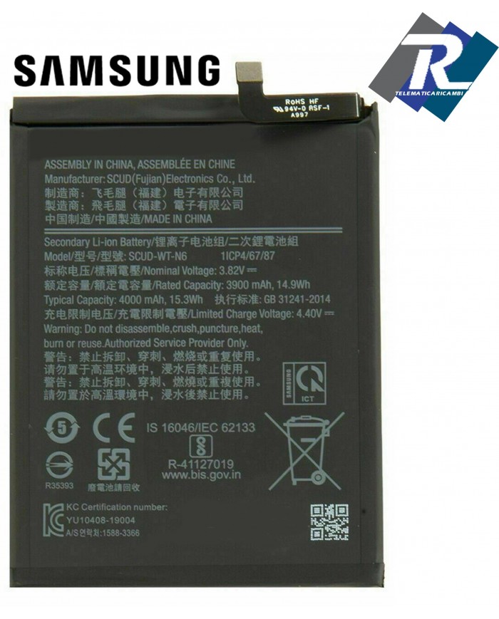 BATTERIA PER SAMSUNG GALAXY A10S SM-107 A20S SM-207 SCUD-WT-N6 Sost.originale