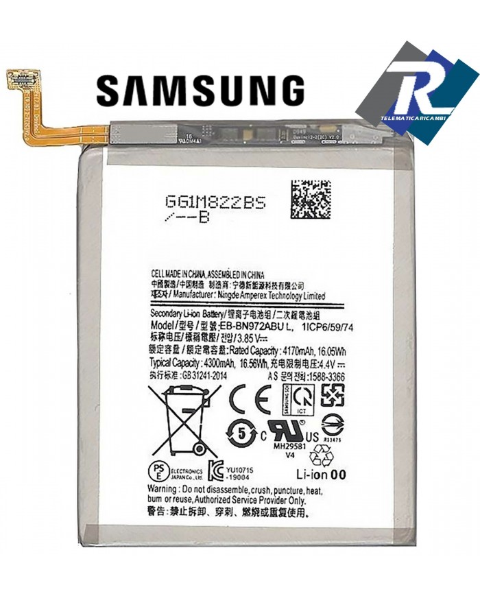 BATTERIA PER SAMSUNG GALAXY Note 10+ plus SM-N975 EB-BN972ABU Sost.originale