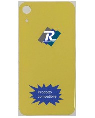 VETRO SCOCCA POSTERIORE COPRI BATTERIA iPhone XR GIALLO BACK COVER BIG HOLE