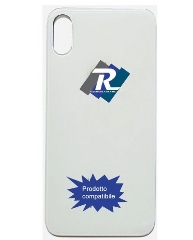 VETRO SCOCCA POSTERIORE COPRI BATTERIA APPLE iPhone X BIANCO BACK COVER BIG HOLE