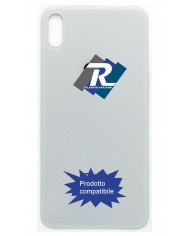 VETRO SCOCCA POSTERIORE COPRI BATTERIA iPhone XS Max NERO BACK COVER BIG HOLE