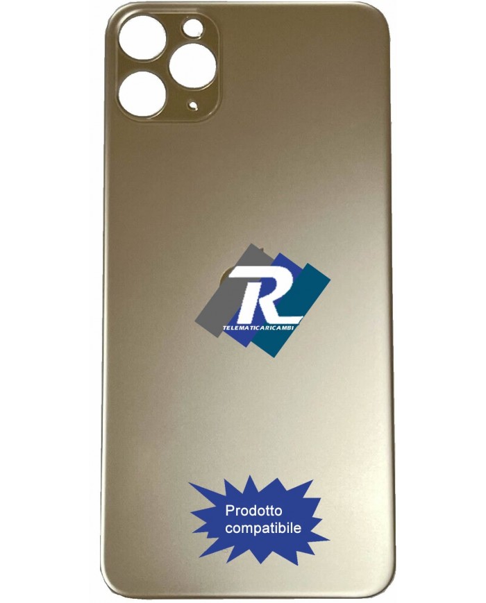 VETRO SCOCCA POSTERIORE COPRI BATTERIA iPhone 11 Pro Gold BACK COVER BIG HOLE