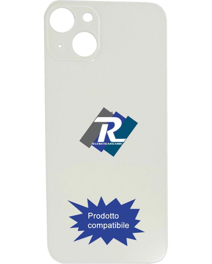 VETRO SCOCCA POSTERIORE COPRI BATTERIA iPhone 13 BIANCO BACK COVER BIG HOLE