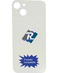 VETRO SCOCCA POSTERIORE COPRI BATTERIA iPhone 13 BIANCO BACK COVER BIG HOLE