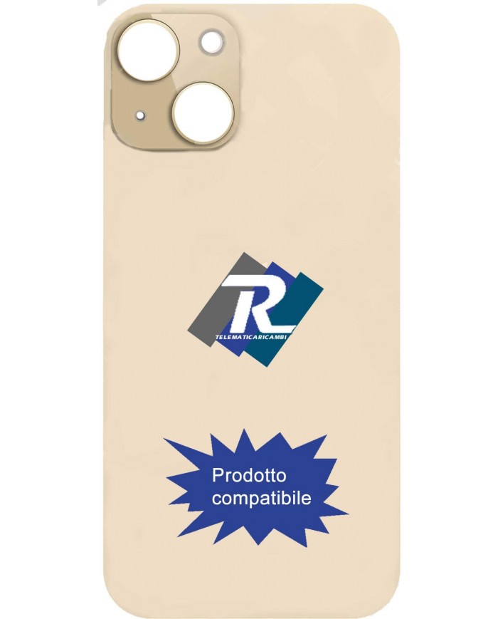 VETRO SCOCCA POSTERIORE COPRI BATTERIA APPLE iPhone 13 Gold BACK COVER BIG HOLE