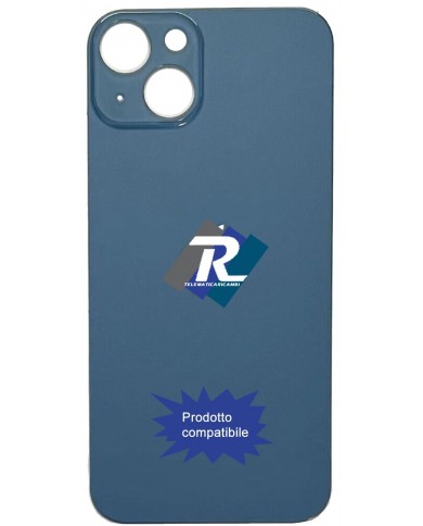 VETRO SCOCCA POSTERIORE COPRI BATTERIA APPLE iPhone 13 Blu BACK COVER BIG HOLE