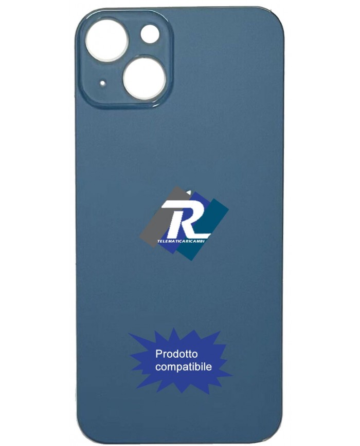 VETRO SCOCCA POSTERIORE COPRI BATTERIA APPLE iPhone 13 Blu BACK COVER BIG HOLE