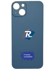 VETRO SCOCCA POSTERIORE COPRI BATTERIA APPLE iPhone 13 Blu BACK COVER BIG HOLE