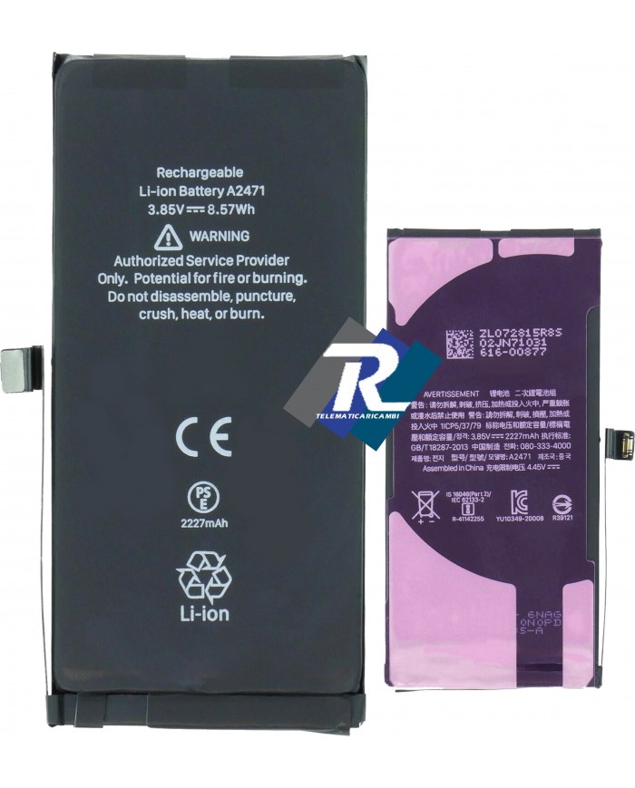 Batteria Compatibile per Apple iPhone 12 Mini 2227 mAh sostituisce originale